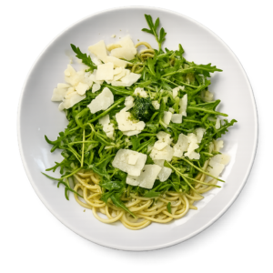 Spaghetti met look en rucola (Groot)
